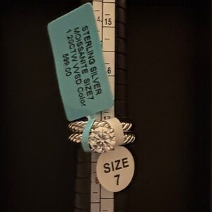 Sterling Silver Moissanite Ring